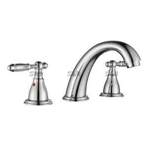 Mitigeur de lavabo SLY Double poignée 3 trous Chrome 8 pouces mitigeur lavabo Commercial bassin vanité salle de bain évier robinet