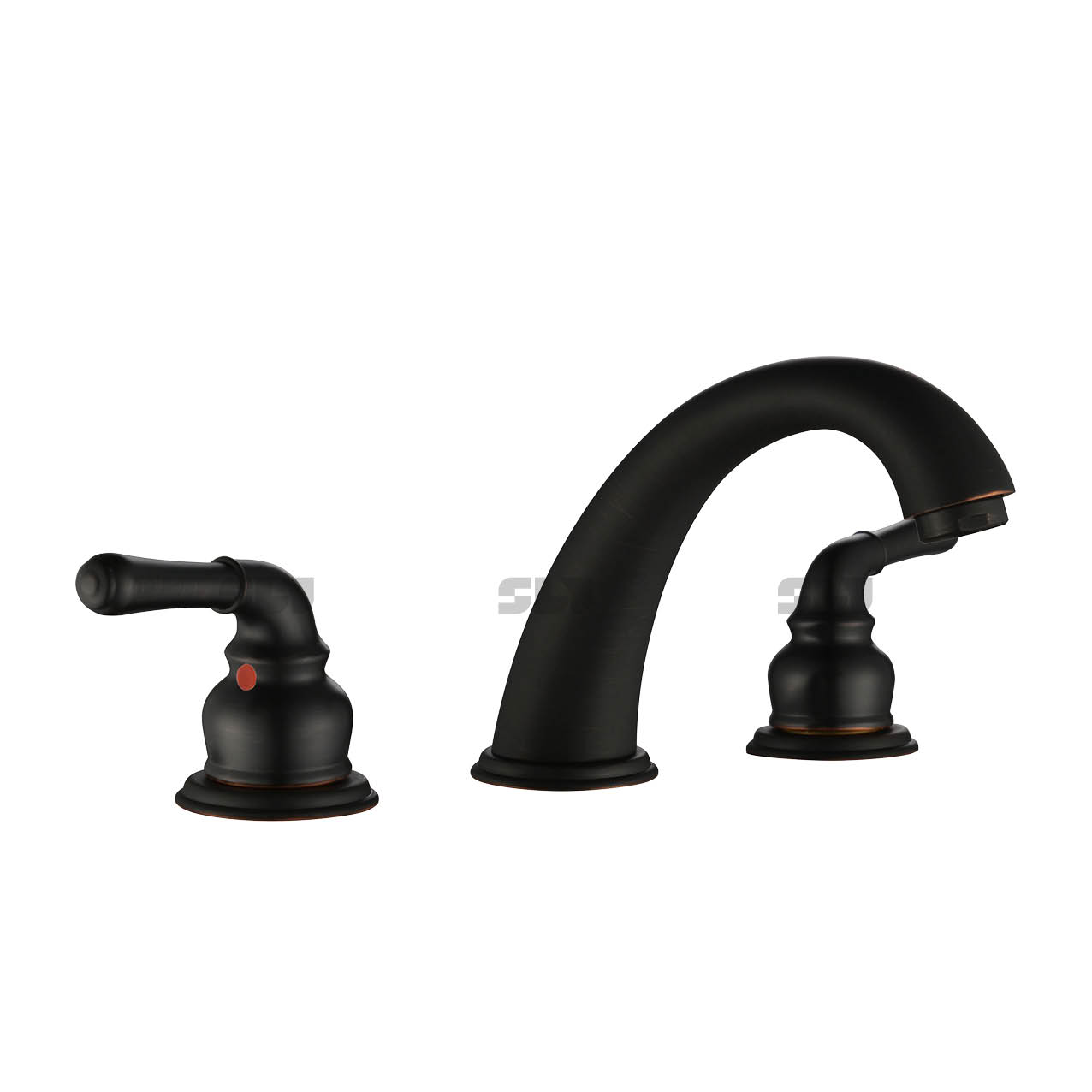 SLY Double Poignée Robinet Salle De Bains Eau Chaude Froide Brosse Nickel Baisn Mitigeur