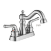 Robinet de lavage de lavage pour le visage robuste robuste robinet du bassin à double poignée robinet de salle de bain 