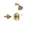 Robinet de douche sournois Set Wall Mount Moup Mélangeur en laiton
