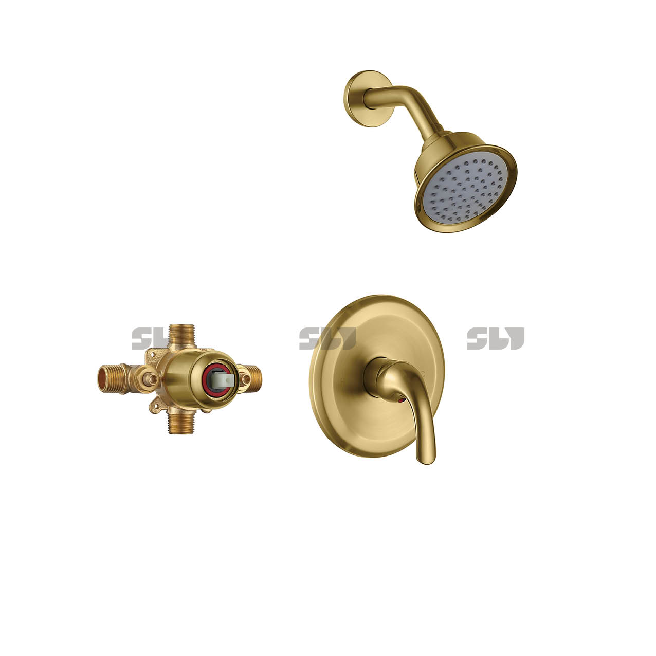 Robinet de douche sournois Set Wall Mount Moup Mélangeur en laiton