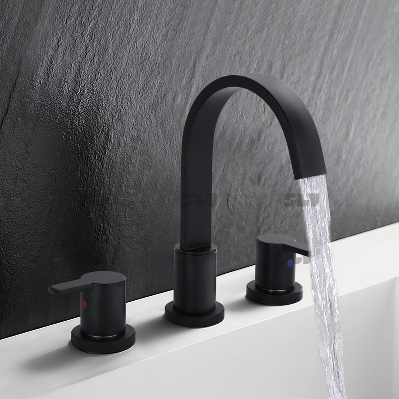 Le mélangeur de lavabo chaud et froid tape du robinet de bassin de salle de bain 8 pouces robinet répandu