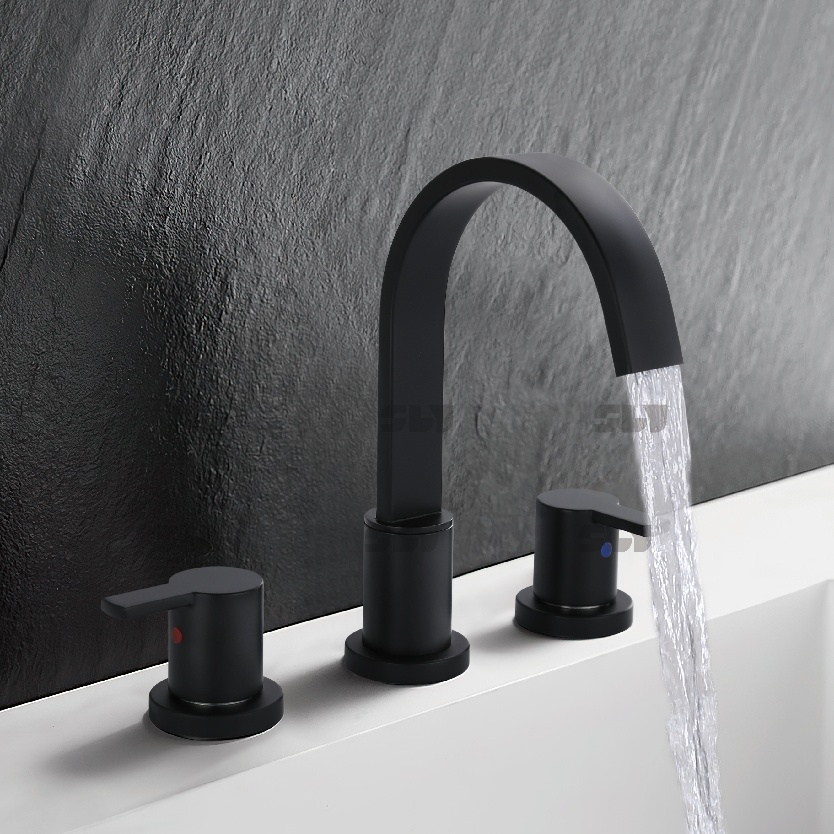 Le mélangeur de lavabo chaud et froid tape du robinet de bassin de salle de bain 8 pouces robinet répandu