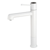 Basin de robinet de salle de bain à levier blanc crémeux en laiton en laiton