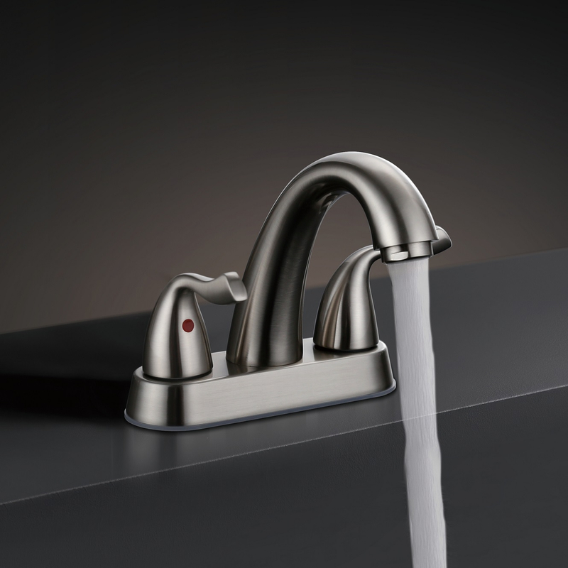 Robinets de salle de bain de la cuisine moderne mousseux Taps Basin Basin avec un trou de poignée unique