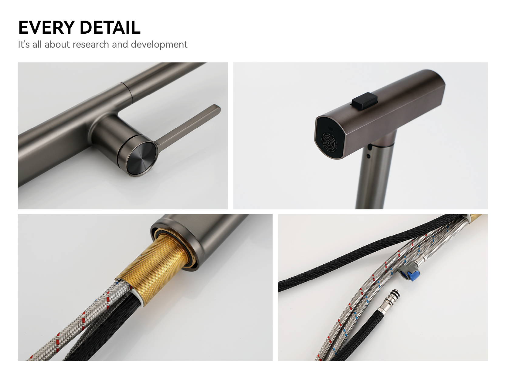 robinets d'&eacute;vier de cuisine avec pulv&eacute;risateur