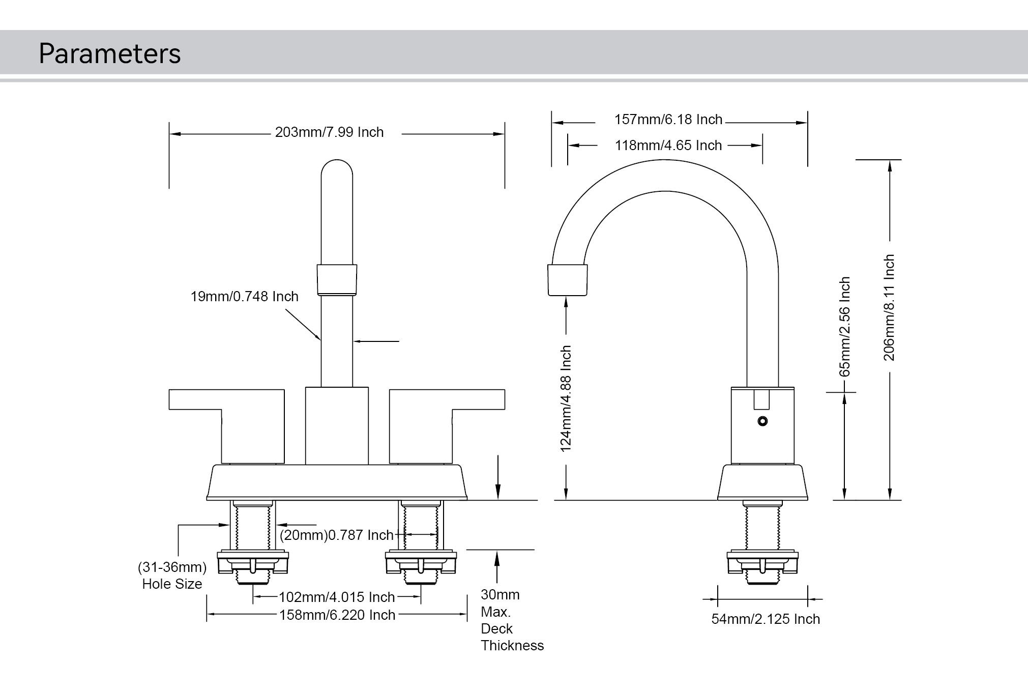 bross&eacute; robinet de salle de bain