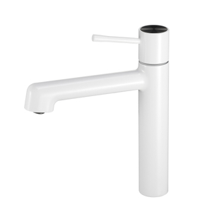 Brasse en laiton blanc meilleur prix simple levier simple et à eau froide mélangeur d'eau de salle de bain bassin de salle de bain