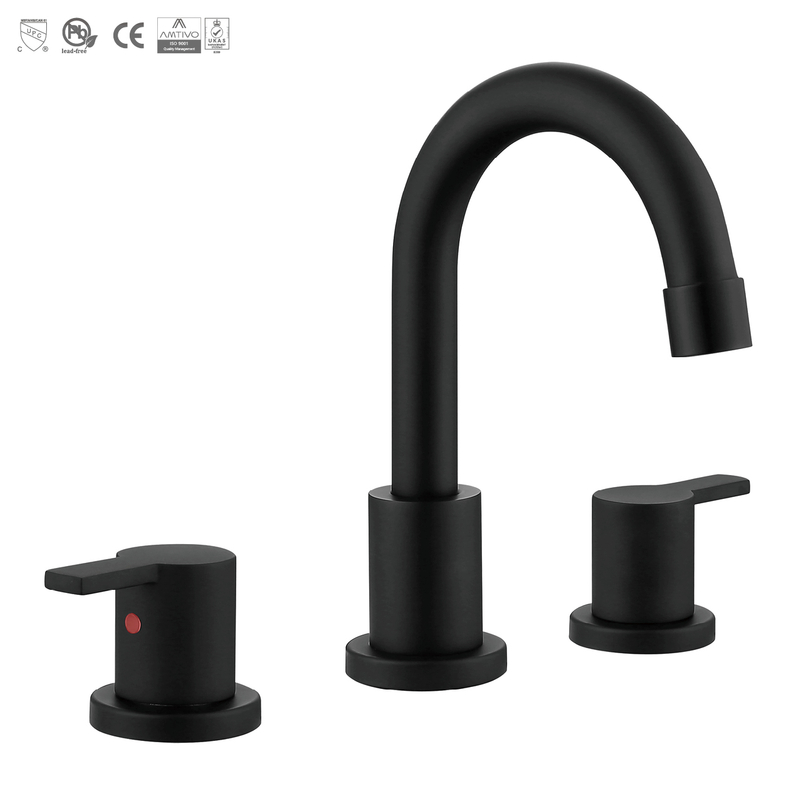 Robinet robuste à double poignée sournois sournois robinets de salle de bain 8 pouces 