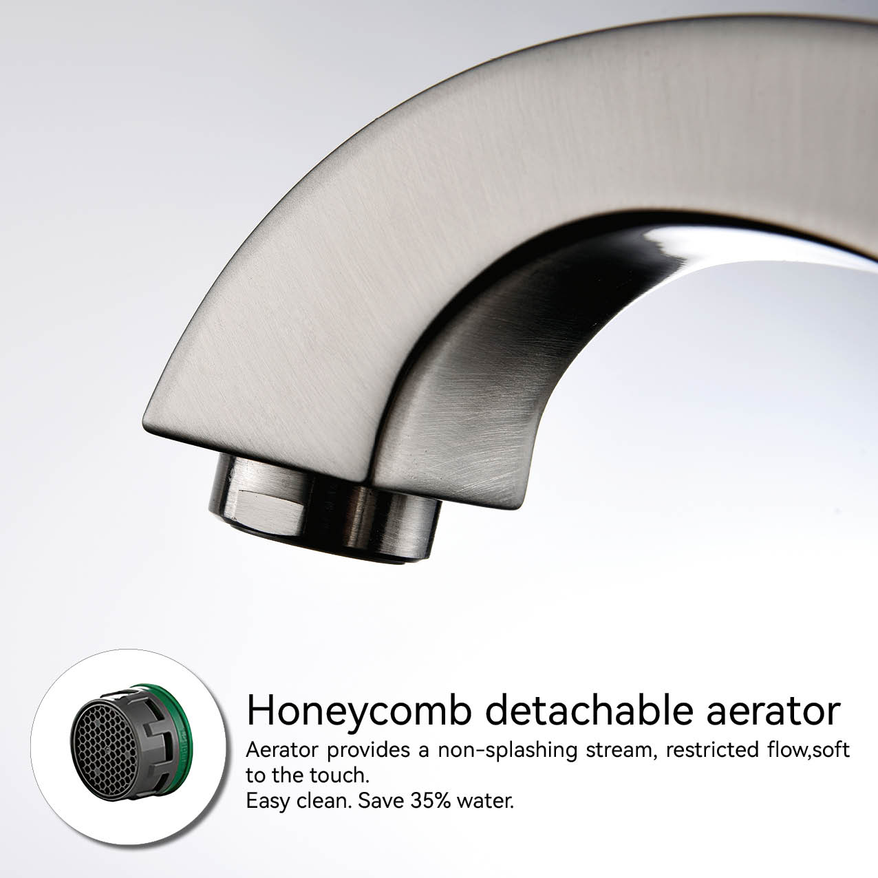 robinet de salle de bain en laiton bross&eacute;