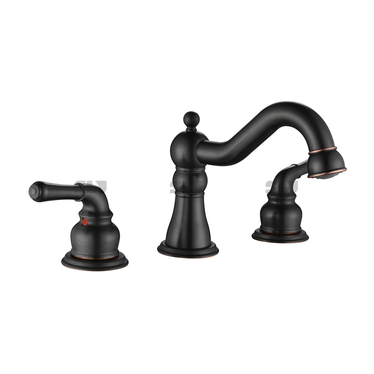 Robinet de bassin à lavabo à double manche sournois sournois pour les salles de bains à la maison