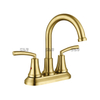 SLY nouveau Design Chrome 4 pouces bassin robinet salle de bain mitigeur robinet pont monté lavabo visage robinet avec double poignée 