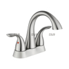Basin sournois sur pont de pont de pont de salle de bain montée sur salle de bain luxe à deux poignées robinet 