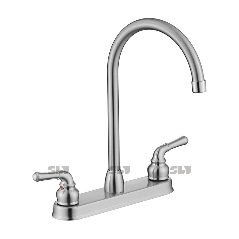 Douche sournoise montée deux poignées de 8 pouces robinets de cuisine