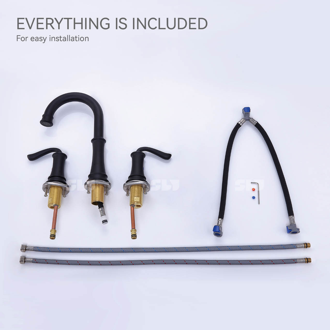 robinet de salle de bain en laiton bross&eacute;