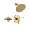 Robinet de douche de luxe sournois Set en laiton mélangeur de douche de bain dissimulé Chrome