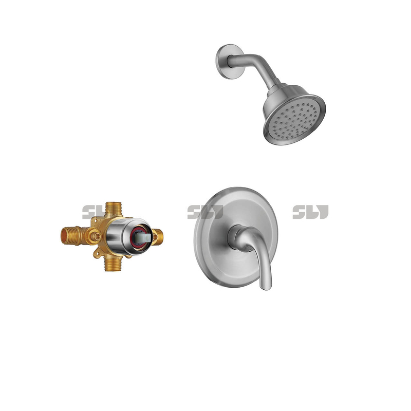 Robinet de douche sournois Set Wall Mount Moup Mélangeur en laiton
