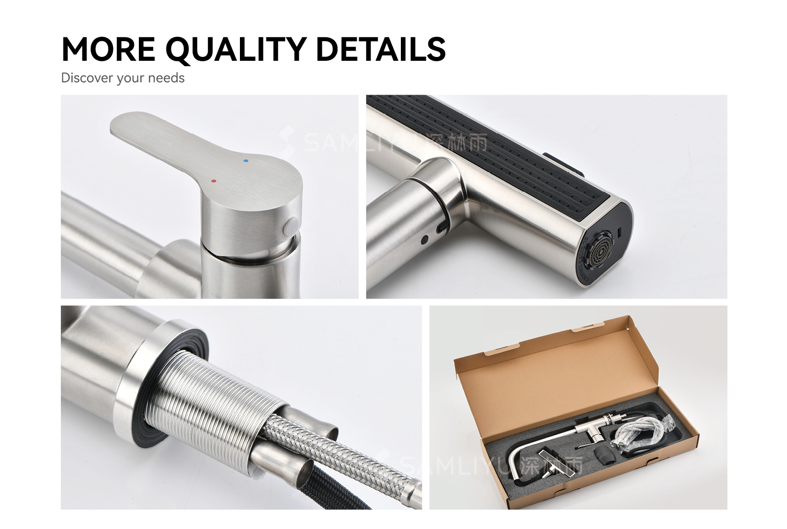 robinet de cuisine en nickel bross&eacute;