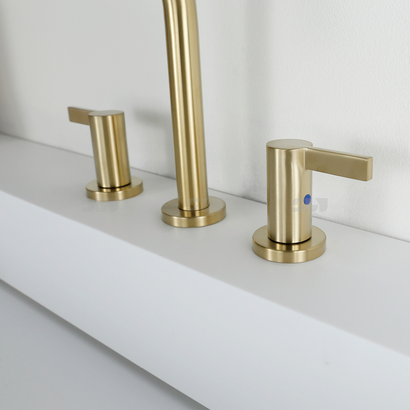 Tapis de lavabo de robinet de salle de bain à double poignée 304 de haute qualité 3 trous à double poignée