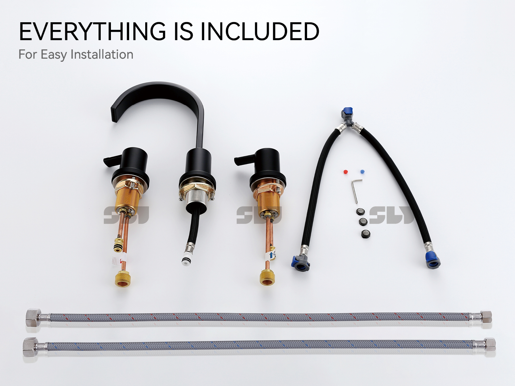 robinet de salle de bain &agrave; double poign&eacute;e