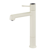 Basin de robinet de salle de bain à levier blanc crémeux en laiton en laiton