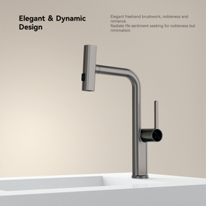 Robinet de cuisine moderne à eau froide chromée de chrome.
