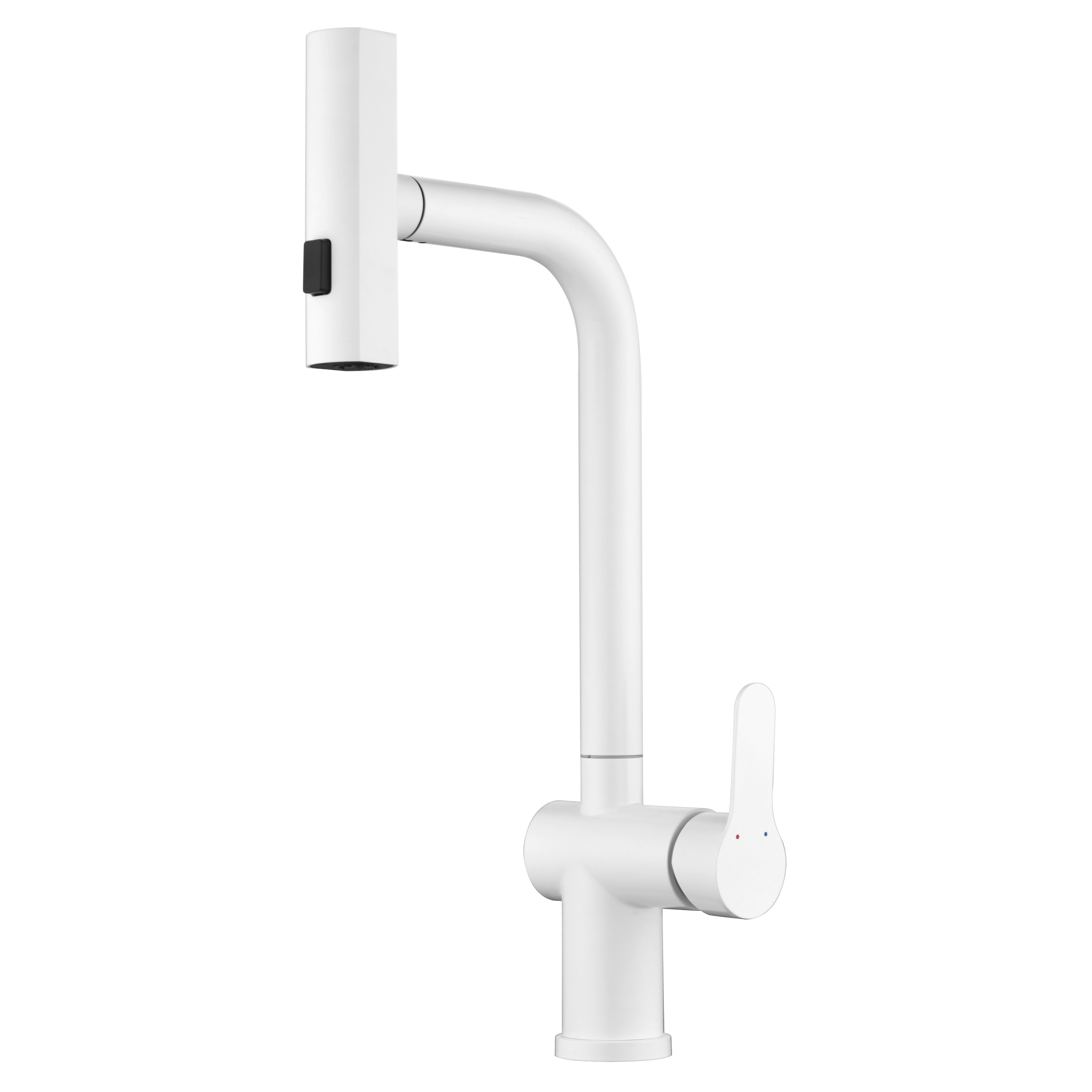 Robinets de cuisine moderne nickel brossé.