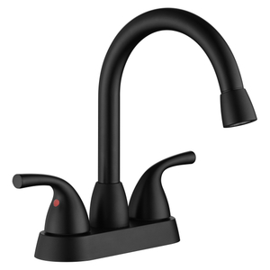 SLY mélangeur de lavage de luxe en laiton noir mat, robinets d'eau montés sur le pont, robinets de lavabo de salle de bains à deux poignées