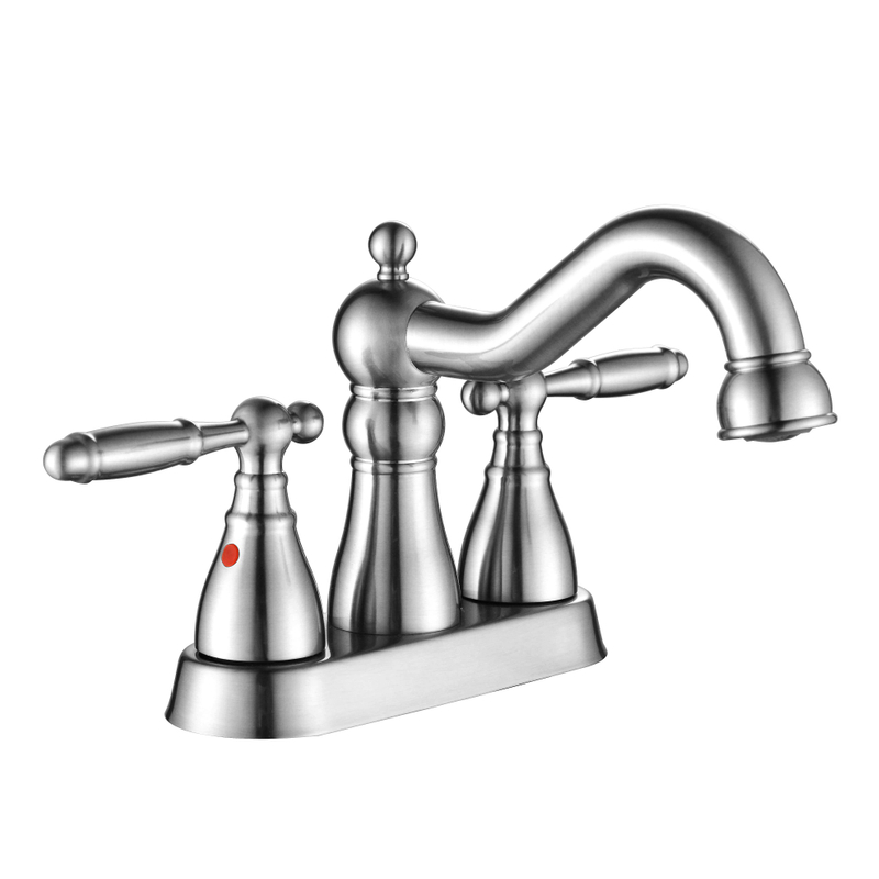 Chromé mûr chromé bien fait mélangeur à robinet d'eau de salle de bain froide et chaude bassin robinets