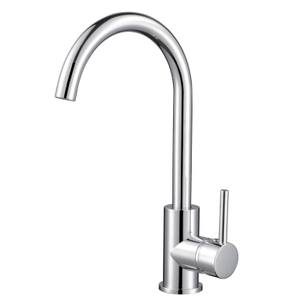 Robinet d'évier de cuisine moderne sournois simple robinet de nickel brossé chaud et froid pour évier de cuisine