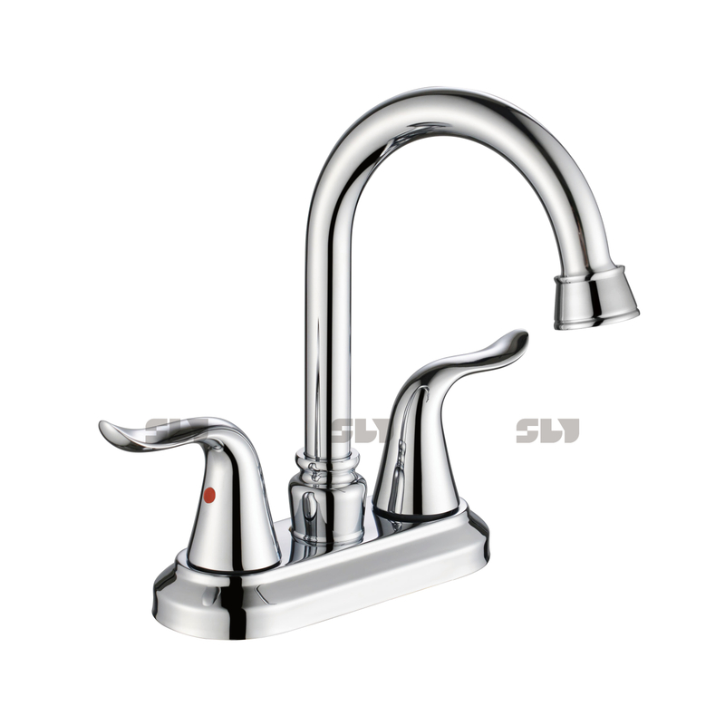 Robinet mitigeur de lavabo durable à deux poignées SLY Robinet mitigeur contemporain chromé