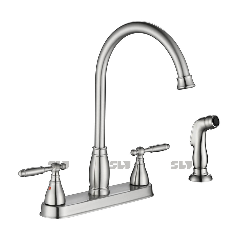 Robinet de cuisine de 8 pouces sournois sournois robinet de haute qualité avec pulvérisateur latéral 
