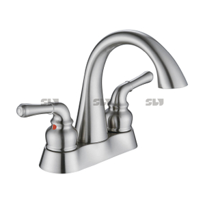 SLY Robinet de lavabo de salle de bain à 2 poignées en laiton de 4 pouces 