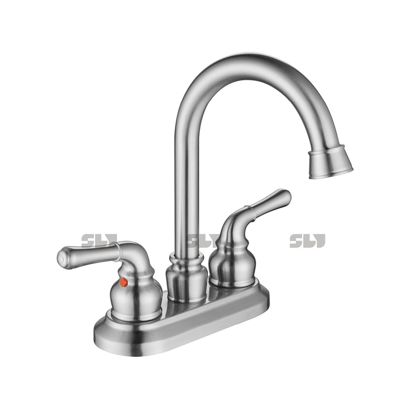 SLY Robinet d'eau chaude et froide Robinet de lavabo à double poignée Mélangeur de salle de bain