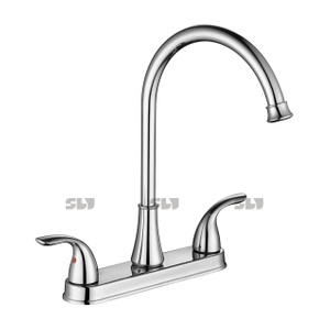 Robinet de cuisine SLY 8 pouces à deux poignées avec chrome