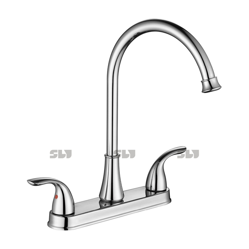 Robinet de cuisine SLY 8 pouces à deux poignées avec chrome