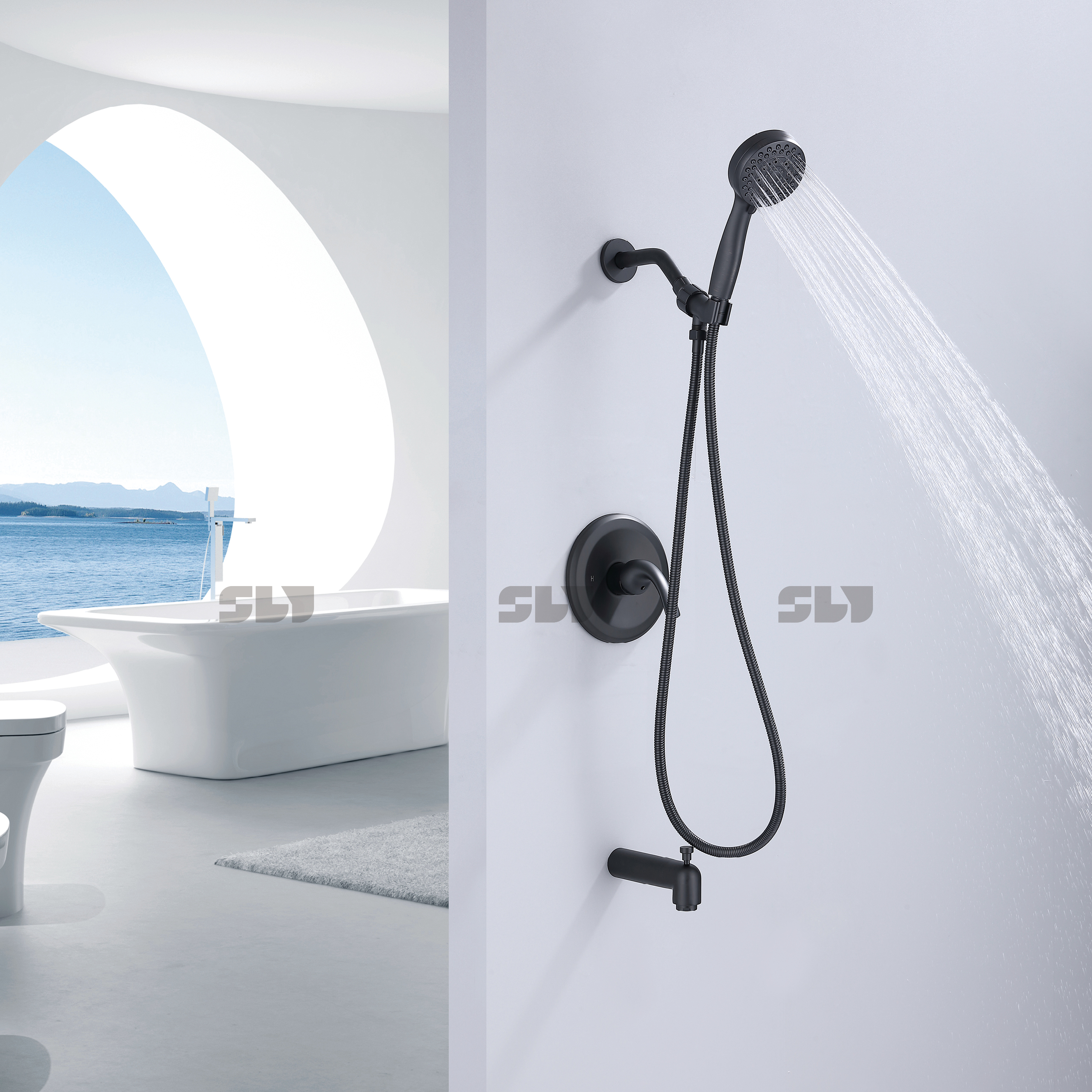 Ensemble combin&eacute; de douche Ensemble de garniture de douche de salle de bain