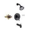 SLY mitigeur bain douche encastré noir mat robinet de douche laiton deux fonctions 