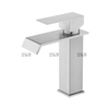 Robinet moderne de salle de bain sournois robinet en acier inoxydable 