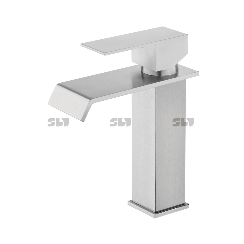 Robinet moderne de salle de bain sournois robinet en acier inoxydable 