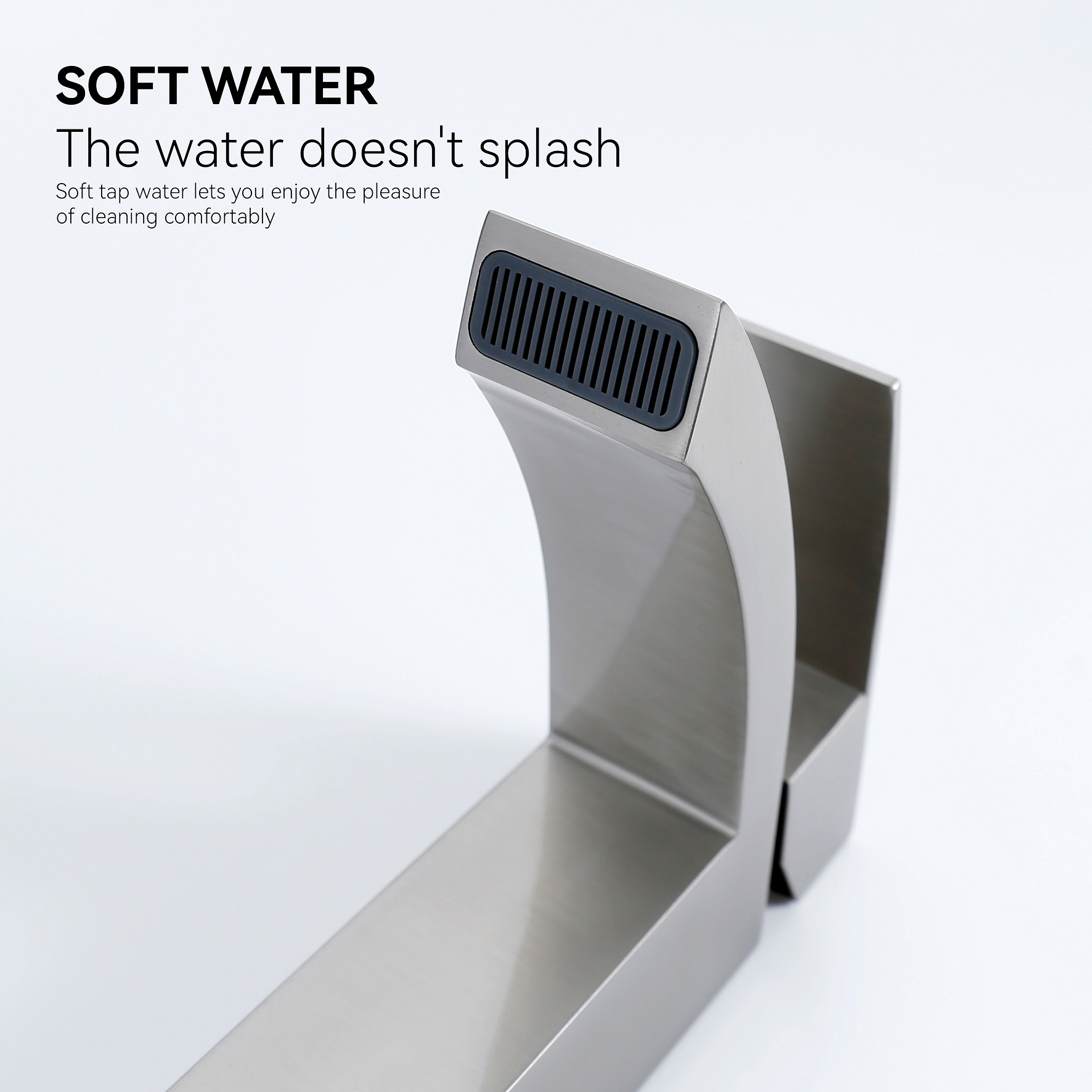 Slydless en acier inoxydable Modern Waterfall Room de salle de bain robinet monocytume Basin de mixage à eau froide chaude