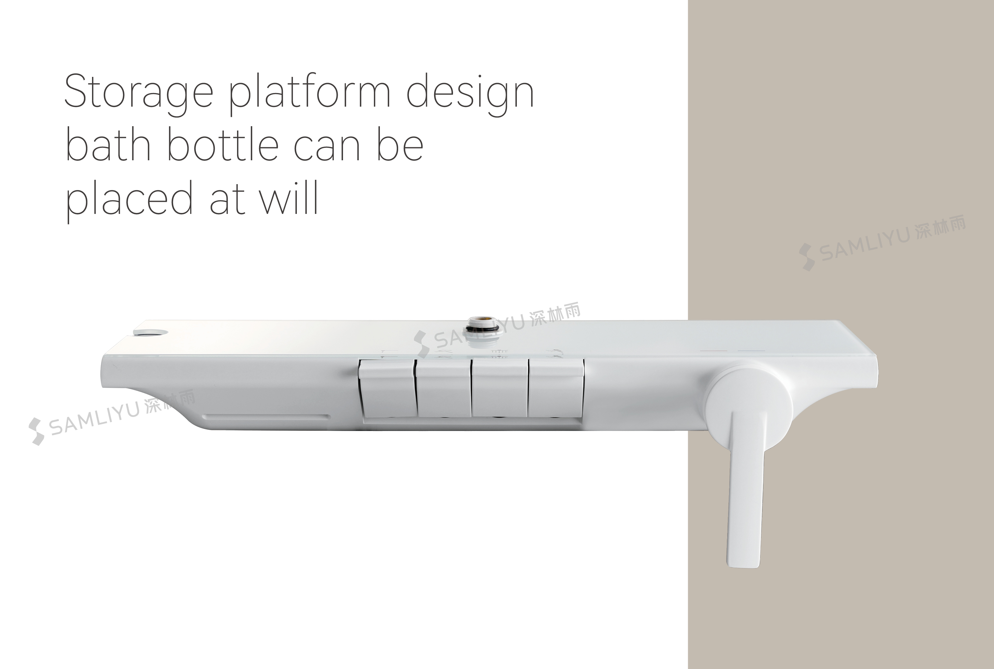 Syst&egrave;me de douche blanc