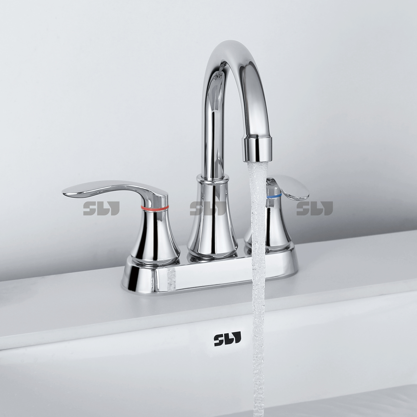 Robinet de salle de bain &agrave; deux poign&eacute;es