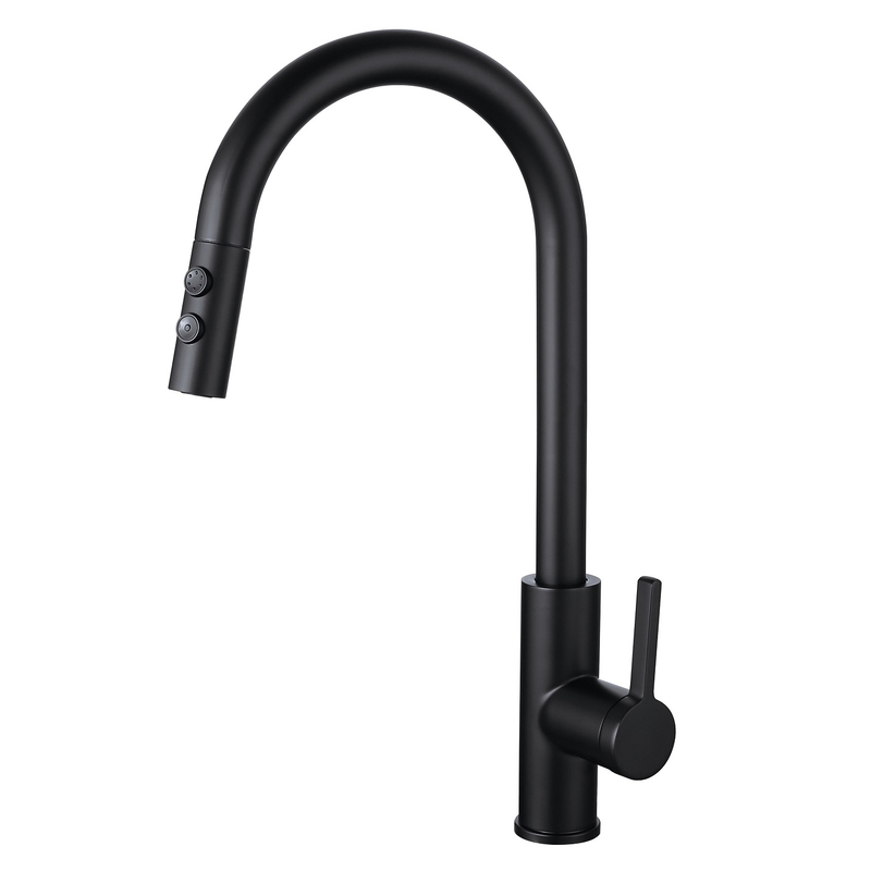 Sly Matte noir à chaud vendeur à eau Papée d'eau Trayer vers le bas du robinet de cuisine