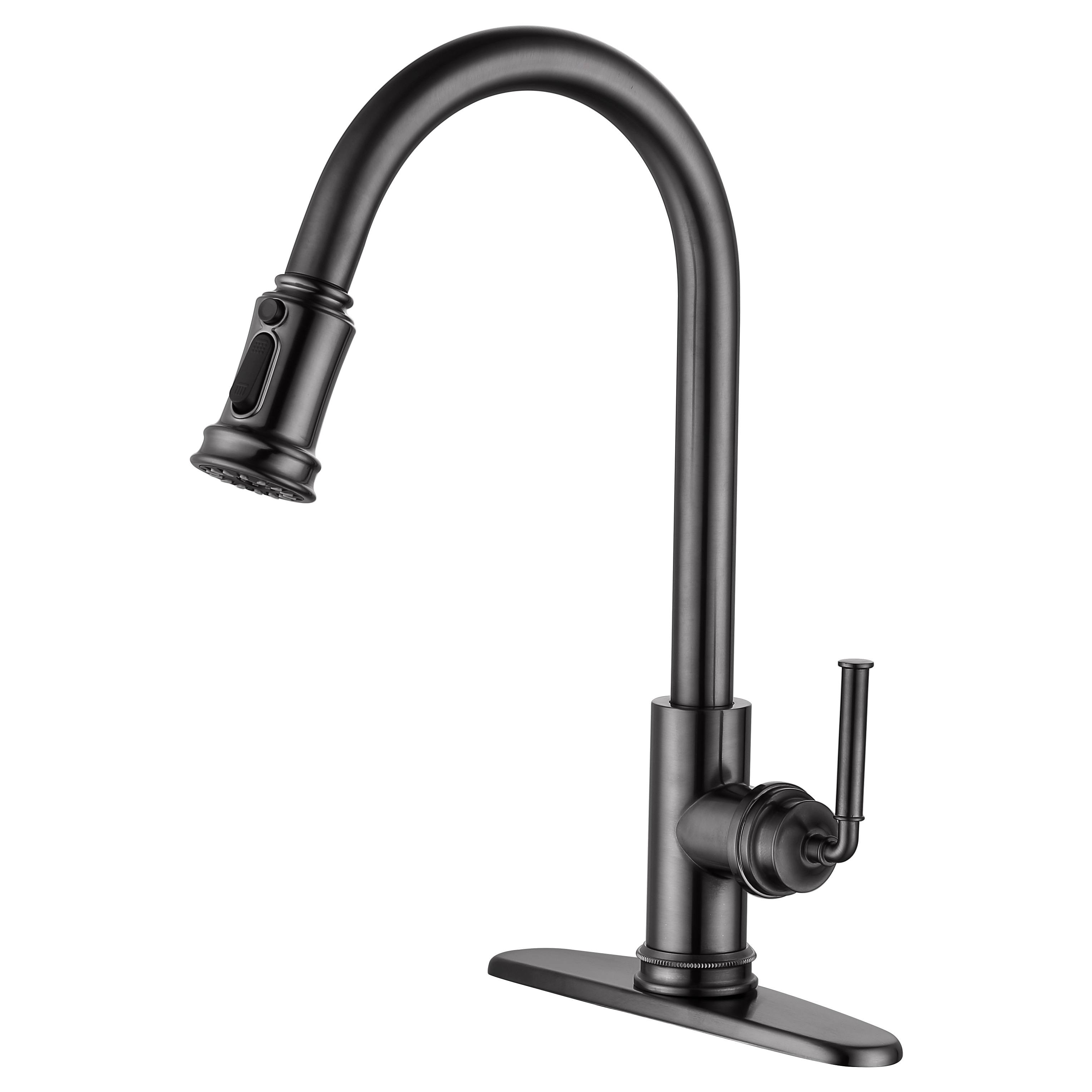 Fauce de lavabo de cuisine titulaire en nickel sournois sournois avec pulvérisateur