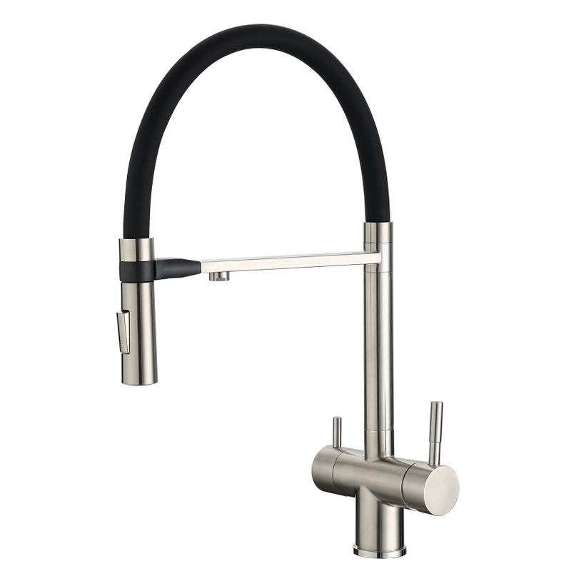 Robinets d'osmose sournois sournois Trois fonctions deux becs robustes à 3 voies mélangeur d'évier de cuisine robinet de cuisine pure