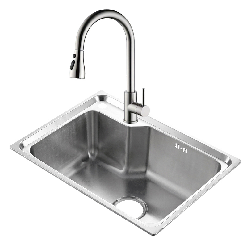 Bol monte notant rectangulaire à la main à la main à la main pour un évier de cuisine nickel brossé