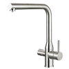 Robinet de purificateur d'eau de cuisine nickel brossé.
