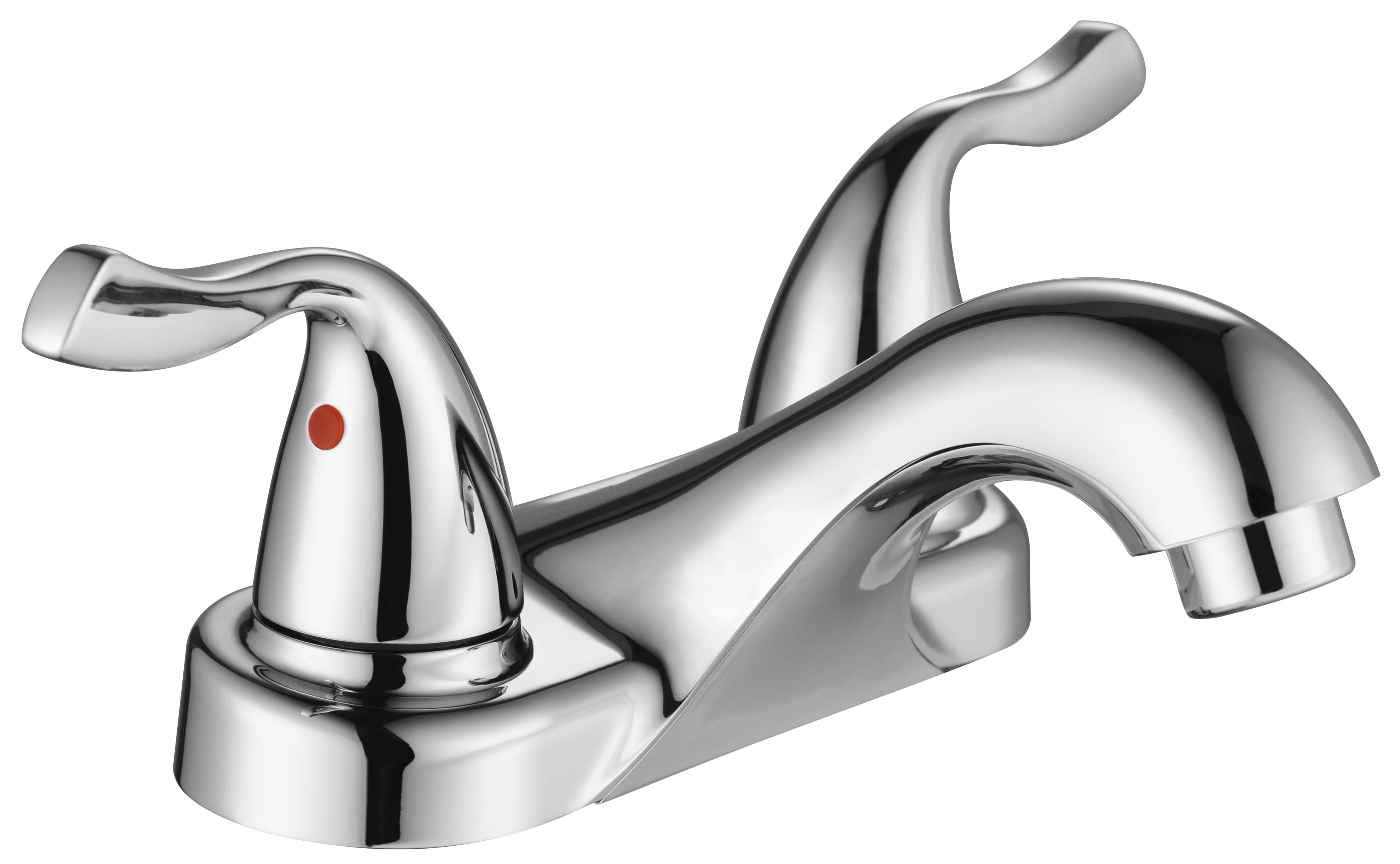Robinet de salle de bain à double poignée sournoise de 4 pouces