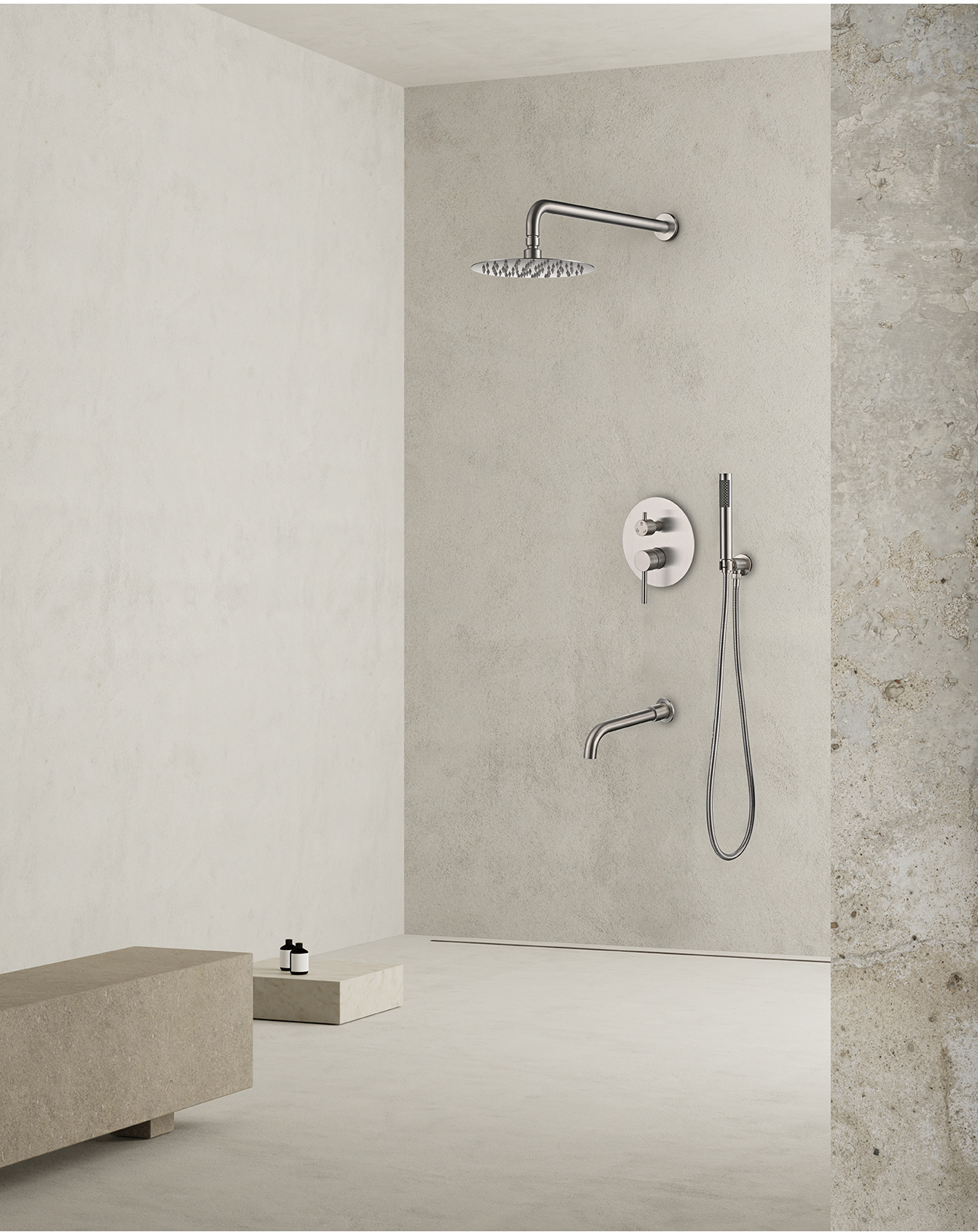 Samliyu Rain Shower System Brackaged Nickel 3 Fonction Fonction Fonction de douche Robo Set 